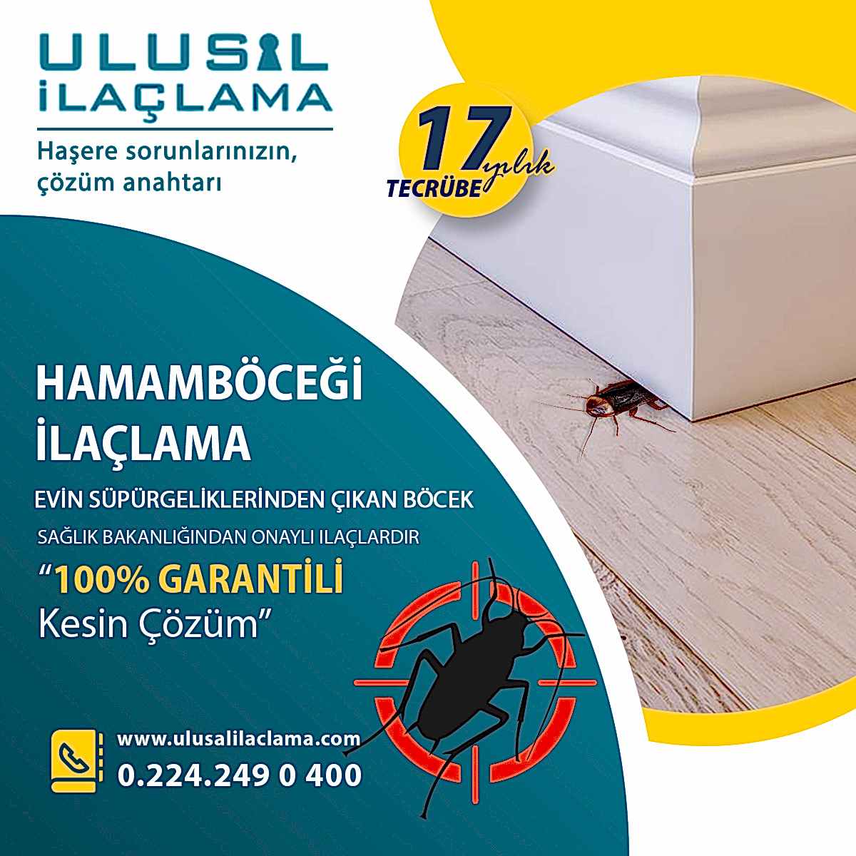 EVİN ODALARINDA HAMAMBÖCEĞİ VAR...