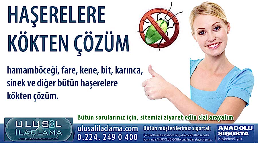 Bursa Ulusal İlaçlama Haşerelere Kökten Çözüm...